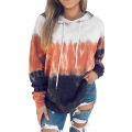 Women Tie Dye Printed Hoodies Tops