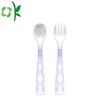 Spoon Fork Set Детская безопасная мягкая силиконовая ложка