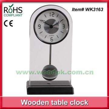 Glass table clock