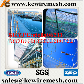 Factory!!!!!! KangChen 3mm twine 35mm mesh green pp knotless cargo net