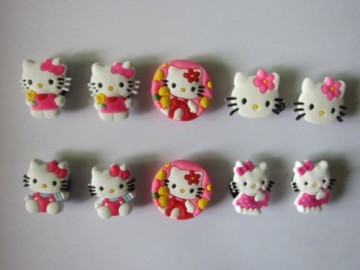 FREE SHIPPING 10 PCS Hello Kitty SHOE CHARMS FIT JIBBITZ