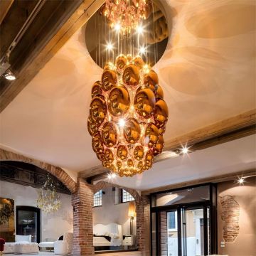 Modern Luxury Glass Pendant Light for Exhibition Hall Ballroom