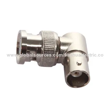 BNC male to BNC female connector, right angle