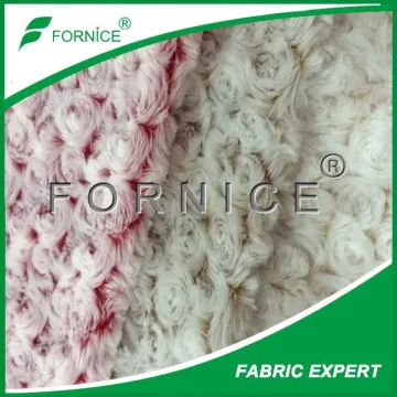 China manufacturer 100% polyester rose swirl design plush home shoe fabric