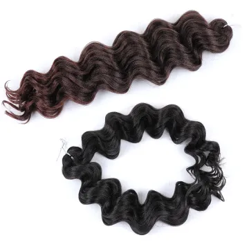 AliLeader 20inches Ocean Wave Fashion Synthetic Crochet Hair Braiding Ocean Water Weave For Hair Extensions