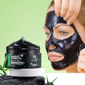 Korean Natural Bamboo Charcoal Men's Oil Control Pore Blackhead Removal Mask