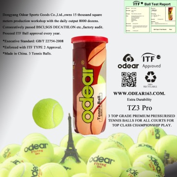ATP Tournament tennis ball ITF Approval