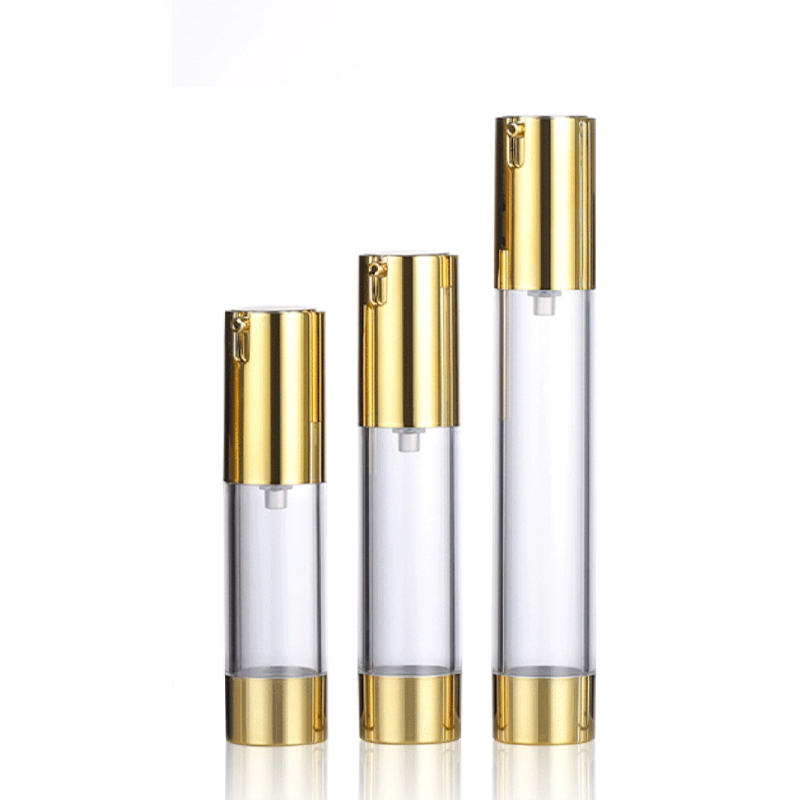 Gold color ABS plastic airless serum pump bottle