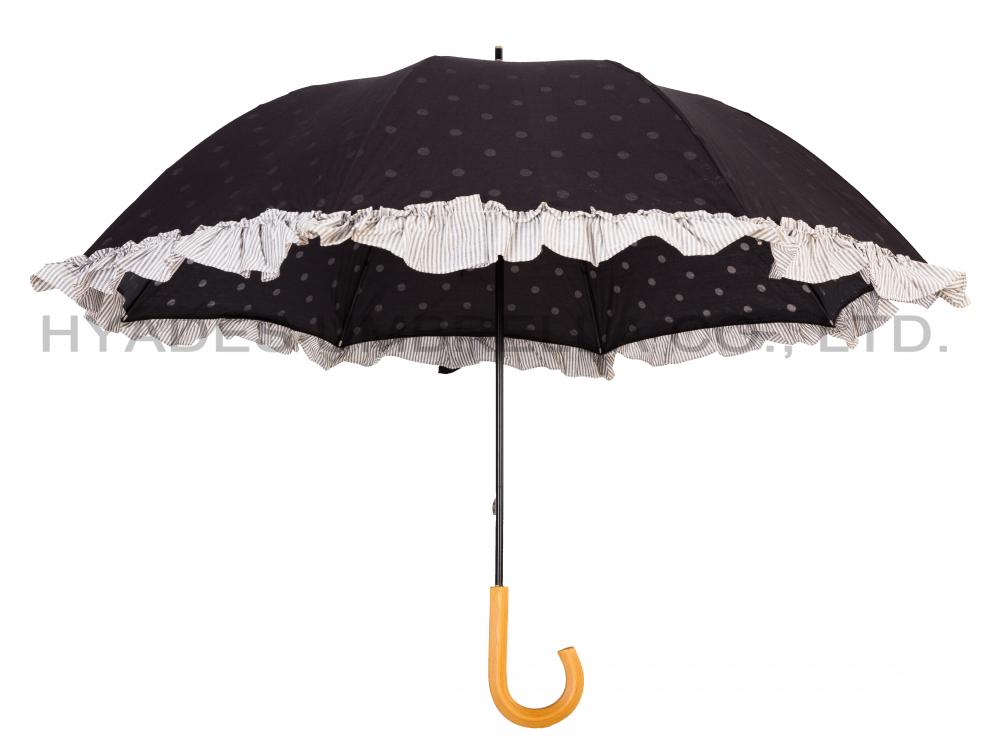 Ruffle Lace Manual Open Rechte Parasol Parasol