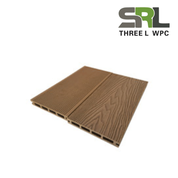 SRL-3D Terraza exterior de WPC con textura de madera en relieve de 145-21 mm
