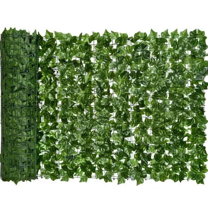 Ivy Leaf Hedge Roll: Deluxe Artificial Fence Screen Wall