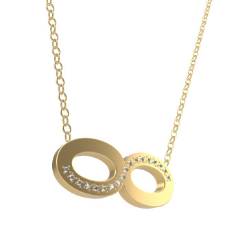 18K Gold Plated Stainless Steel Infinity Necklace Fine Jewelry