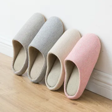 Cotton Home Wooden Floor Warming Thermal Slippers for Women