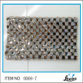 Gold Glas Strass Mesh Blatt