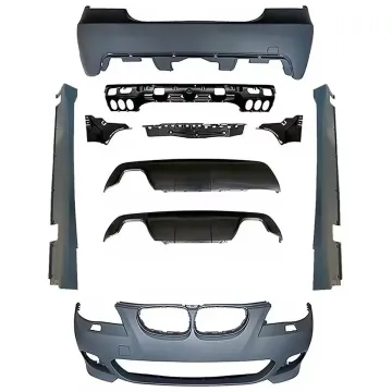 BMW E60 Front and Rear Body Kits - MT Style Bumper Grille Upgrade