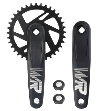 ZUKKA Mountain Bike Crankset 36T Single Speed Aluminum Crank Arm for MTB