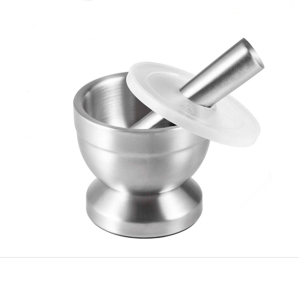 stainless steel mortar and pestle set