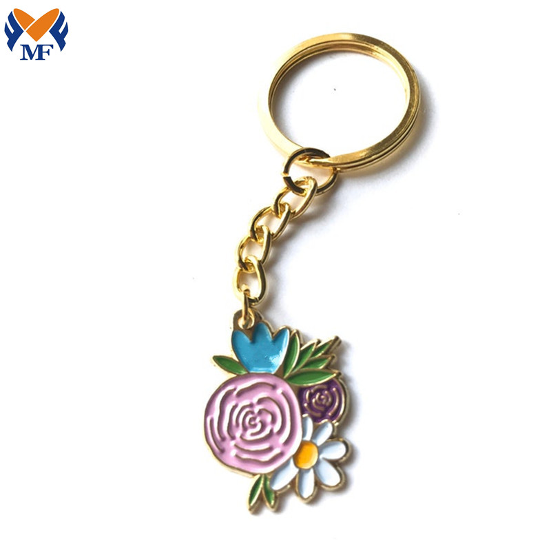 Floral Peony Keychain