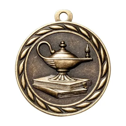 Academic Lamp of Knowledge Metal Medals