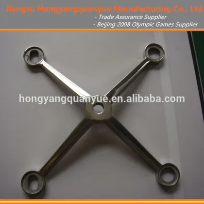 Glass spiders with swivel fittings