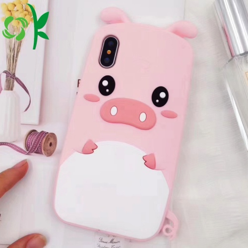 Miękki futerał na telefon INS Hot Pink Pig