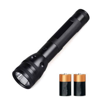 3 Modos Linteria de batería de aluminio pesado súper brillante D de la batería D - Linterna LED de luz negra