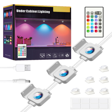Multi-Color Adjustable Under Cabinet LED Light Strip with App & Remote Control