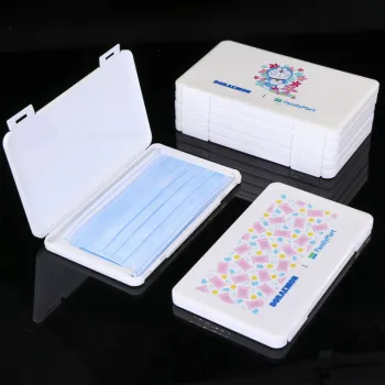 Hard Portable Reusable Multi PP Plastic Storage Packing Face Mask Folder Holder Case Colourful Face Mask Box Cover Case