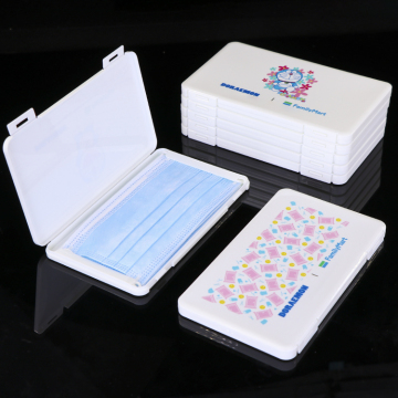 Hard Portable Reusable Multi PP Plastic Storage Packing Face Mask Folder Holder Case Colourful Face Mask Box Cover Case