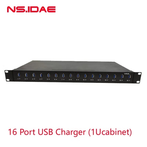 16-Port USB Charging Cabinet for Tablets
