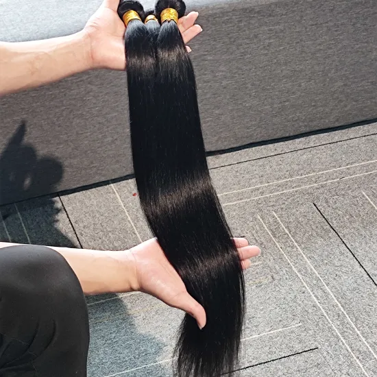 Wholesale Natural Cuticle Aligned Straight Virgin Human Hair Bundles From India