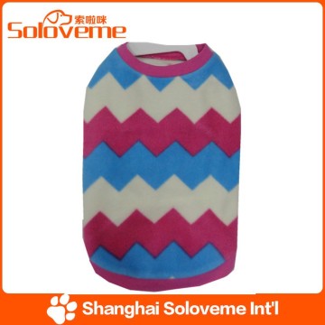 Hot Selling Pet Dog Fleece Striped T-shirt Tee Apparel