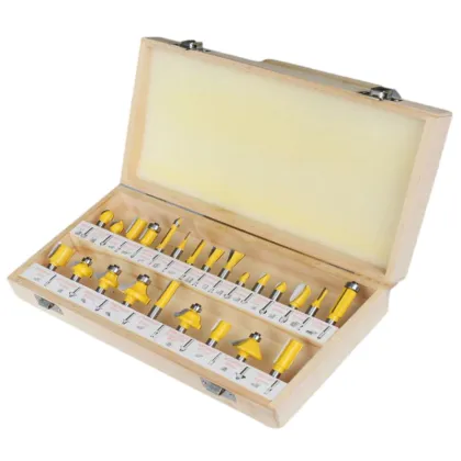 24PCS Router Bits Set with Carrying Case - CNC Router Bits for Woodworking