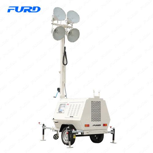 Torre de luz LED de trailer de 9m ao ar livre de alta qualidade com 4*400W lâmpada LED FZMTC- 1000B