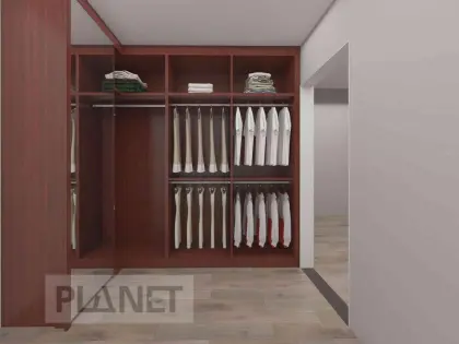 Classic Design Solid Wood Open Wardrobes Home Closet