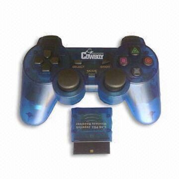 Wireless Joypad for Sony's PS2 with Vibration, 2.4GHz Frequency Technology