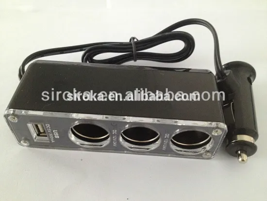 Guangdong Car Cigarette Lighter with 1A USB with black and white colour