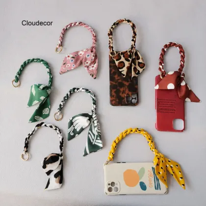 Handmade Fabric Mobile Phone Straps and Accessories: Including Leopard Print Handbag Straps, Versatile Scarves, and Handy Cell Phone Holders