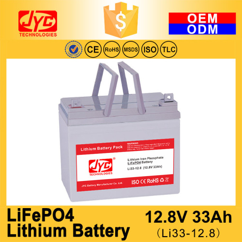 Hot!!! Cycle Life >2000 cycles @1C 100%DOD 12.8 Volt 33Ah Li ion LiPO Battery Pack