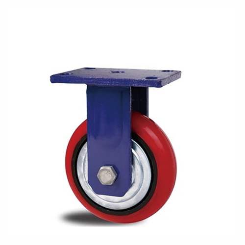 Super Heavy Duty Red PVC Rigid Caster