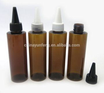 150ml amber plastic e liquids unicorn bottle with twist off cap