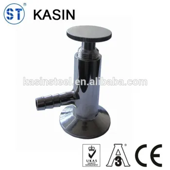 Stainless steel tank fluid sanitary clamped sample valve