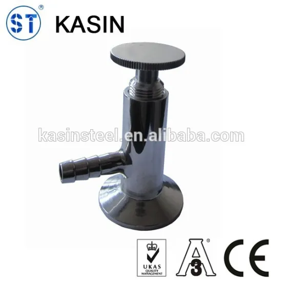 Stainless steel sanitary sample valve