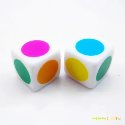 Colorful big dot dice, dot die