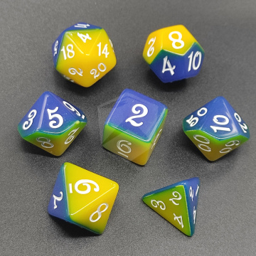ชุดลูกเต๋าสีอะคริลิคคุณภาพสูงชุดสำหรับเกมบอร์ด D&amp;D