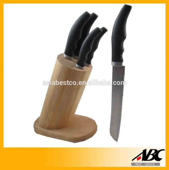 Good Quality Wooden Block Stainless Steel Kitchen Knife Set