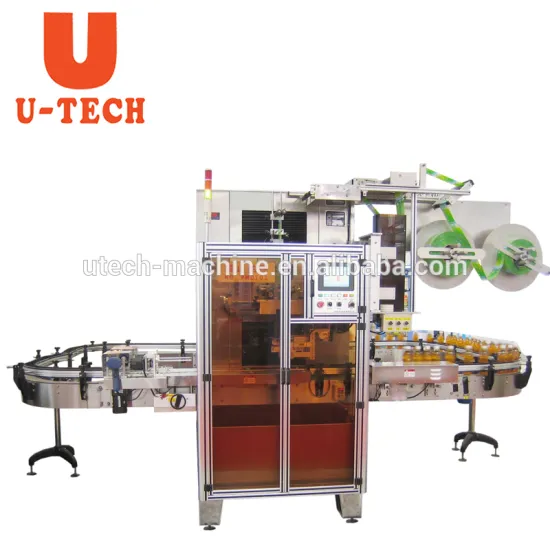 beverage bottle shrink sleeve applicator machine