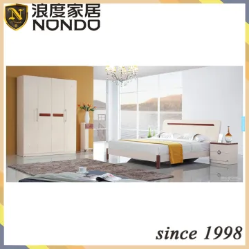 Fashion home furniture design bedroom set MDF bed 5206