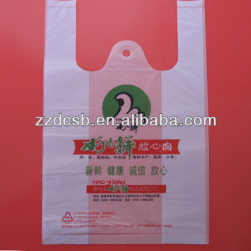 Plastic Side Gusset Bag With Vest Handle For Shopping