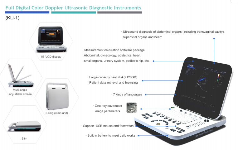 Full Digital Color Doppler Ultrasonic Diagnostic Instruments